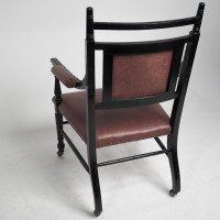Oetzmann, After a Design by E. W. Godwin – Ebonised Upholstered Armchair - Thumbnail 6