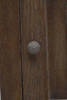 Three Arts & Crafts Oak Bedside Cabinets with Marble Tops and Extending Shelves - Thumbnail 15