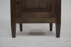 Three Arts & Crafts Oak Bedside Cabinets with Marble Tops and Extending Shelves - Thumbnail 17