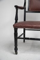Oetzmann, After a Design by E. W. Godwin – Ebonised Upholstered Armchair - Thumbnail 10