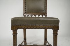 Charles Bevan Attributed, Gothic Revival Oak Desk or Side Chair - Thumbnail 13