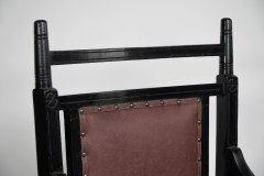 Oetzmann, After a Design by E. W. Godwin – Ebonised Upholstered Armchair - Thumbnail 13