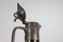 Orivit, an Art Nouveau Pewter and Green Glass Decanter, Design Number 1211 - Thumbnail 16