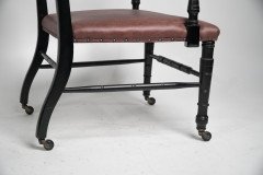 Oetzmann, After a Design by E. W. Godwin – Ebonised Upholstered Armchair - Thumbnail 14
