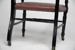 Oetzmann, After a Design by E. W. Godwin – Ebonised Upholstered Armchair - Thumbnail 15