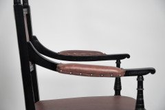 Oetzmann, After a Design by E. W. Godwin – Ebonised Upholstered Armchair - Thumbnail 16