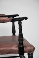 Ebonized Upholstered Armchair Made by Oetzmann, After a Design by E. W. Godwin - Thumbnail 17