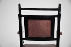Oetzmann, After a Design by E. W. Godwin – Ebonised Upholstered Armchair - Thumbnail 19