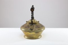 Dr C Dresser for Benham & Froud a Rare Brass and Copper Teapot - Thumbnail 3