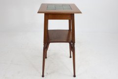 Shapland & Petter. An Arts & Crafts Green Tile Top Plant Stand or Side Table - Thumbnail 2
