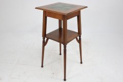 Shapland & Petter. An Arts & Crafts Green Tile Top Plant Stand or Side Table - Thumbnail 3