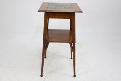 Shapland & Petter. An Arts & Crafts Green Tile Top Plant Stand or Side Table - Thumbnail 4