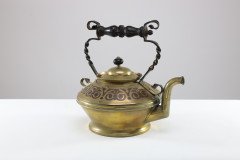 Dr C Dresser for Benham & Froud a Rare Brass and Copper Teapot - Thumbnail 5