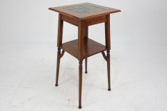 Shapland & Petter. An Arts & Crafts Green Tile Top Plant Stand or Side Table - Thumbnail 5