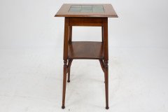 Shapland & Petter. An Arts & Crafts Green Tile Top Plant Stand or Side Table - Thumbnail 6