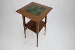 Shapland & Petter. An Arts & Crafts Green Tile Top Plant Stand or Side Table - Thumbnail 9