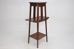 Liberty & Co. An Oak Plant Stand with Pierced Heart in the Style of C F A Voysey - Thumbnail 3