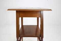 Shapland & Petter. An Arts & Crafts Green Tile Top Plant Stand or Side Table - Thumbnail 12