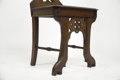 Four Gothic Revival Oak Hall Chairs - Thumbnail 20