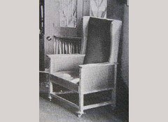 Walter Skull of High Wycombe. Arts & Crafts Oak Armchair with Chequer Inlays to the Arms - Thumbnail 2