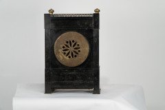Aesthetic Movement Zodiac Black Marble Mantle Clock with Gong- Striking Movement - Thumbnail 7