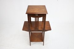 Liberty & Co. An Oak Plant Stand with Pierced Heart in the Style of C F A Voysey - Thumbnail 9