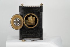 Aesthetic Movement Zodiac Black Marble Mantle Clock with Gong-Striking Movement - Thumbnail 8