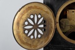 Aesthetic Movement Zodiac Black Marble Mantle Clock with Gong- Striking Movement - Thumbnail 10