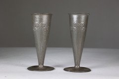 Liberty and Co. a Pair of Tudric Pewter Vases - Thumbnail 3
