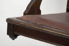 Charles Eastlake Attri. , Aesthetic Movement Walnut & Carved Swivel Desk Armchair - Thumbnail 8