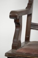 Charles Eastlake Attri. , Aesthetic Movement Walnut & Carved Swivel Desk Armchair - Thumbnail 10