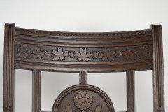 Charles Eastlake Attri. , Aesthetic Movement Walnut & Carved Swivel Desk Armchair - Thumbnail 11