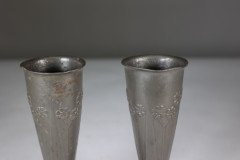 Liberty and Co. a Pair of Tudric Pewter Vases - Thumbnail 7