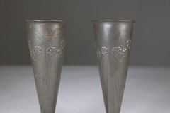 Liberty and Co. a Pair of Tudric Pewter Vases - Thumbnail 8