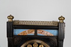 Aesthetic Movement Zodiac Black Marble Mantle Clock with Gong-Striking Movement - Thumbnail 16