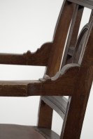 Charles Eastlake Attri. , Aesthetic Movement Walnut & Carved Swivel Desk Armchair - Thumbnail 16