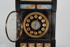 Aesthetic Movement Zodiac Black Marble Mantle Clock with Gong- Striking Movement - Thumbnail 18