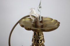 Dr Christopher Dresser (manner) – Rare Aesthetic brass five-arm chandelier - Thumbnail 4