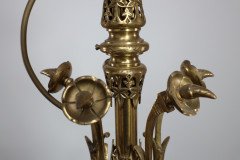 Dr Christopher Dresser (manner) – Rare Aesthetic brass five-arm chandelier - Thumbnail 6