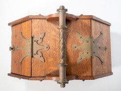 Dr. C. Dresser for Benham & Froud. An Aesthetic Movement Oak Coal Box with Brass Hinges - Thumbnail 11