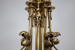 Dr Christopher Dresser (manner) – Rare Aesthetic brass five-arm chandelier - Thumbnail 10
