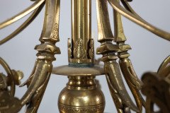 Dr Christopher Dresser (manner) – Rare Aesthetic brass five-arm chandelier - Thumbnail 11