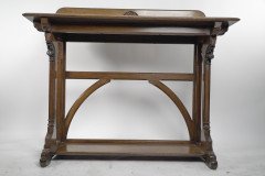 A. W. N. Pugin, J C Crace Gothic Revival Carved Oak Library, Hall or Serving Table - Thumbnail 2