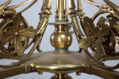 Dr Christopher Dresser (manner) – Rare Aesthetic brass five-arm chandelier - Thumbnail 15