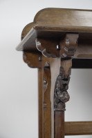 A. W. N. Pugin, J C Crace Gothic Revival Carved Oak Library, Hall or Serving Table - Thumbnail 6