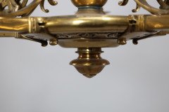 Dr Christopher Dresser (manner) – Rare Aesthetic brass five-arm chandelier - Thumbnail 16