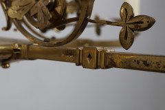 Dr Christopher Dresser (manner) – Rare Aesthetic brass five-arm chandelier - Thumbnail 17