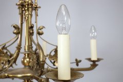 Dr Christopher Dresser (manner) – Rare Aesthetic brass five-arm chandelier - Thumbnail 20