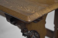 A. W. N. Pugin, J C Crace Gothic Revival Carved Oak Library, Hall or Serving Table - Thumbnail 17