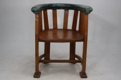 Waring and Gillow. Ten Arts and Crafts Oak Tub Chairs with Shaped Solid Seats - Thumbnail 3